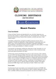 clipping deputados - Assembléia Legislativa - Governo do Estado ...