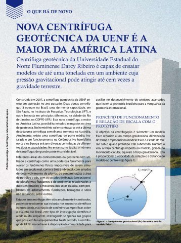 nova centrífuga geotécnica da uenf é a maior da américa latina