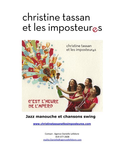 Jazz manouche et chansons swing - Christine Tassan et les ...