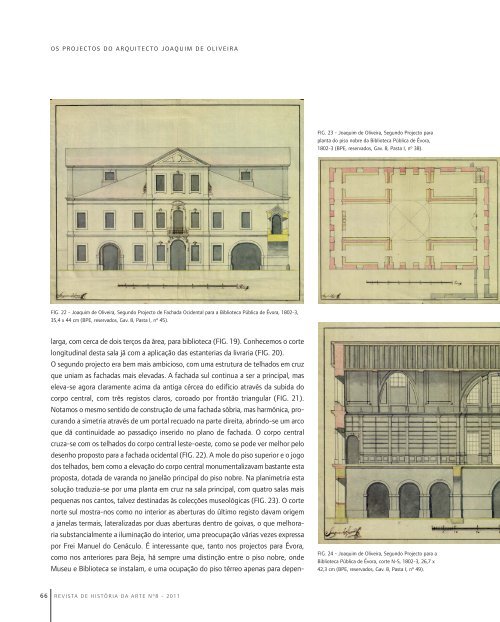 Os Projectos do Arquitecto Joaquim de Oliveira para - Instituto de ...