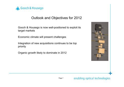 Investor Presentation - Gooch & Housego