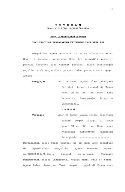 1023 09 Cerai Gugat Pdf Pa Wonosari