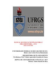 Manual de Execução Financeira e Orçamentária (EFO) - ufrgs