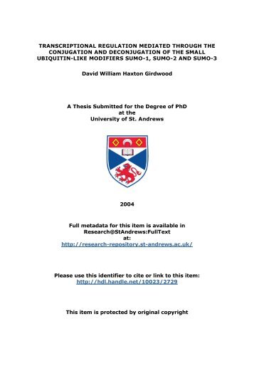 David William Haxton Girdwood PhD Thesis - University of St Andrews