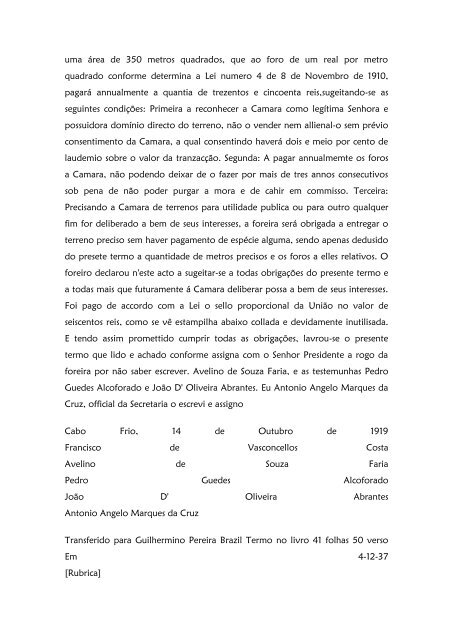 Folha 10 Termo de aforamento que assigna Dª ... - Paleografia