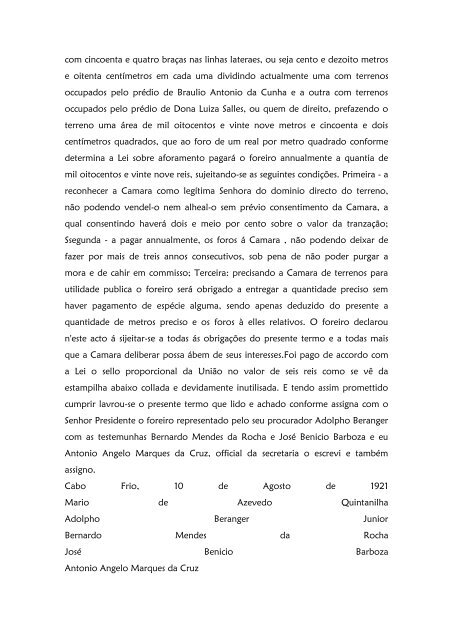 Folha 10 Termo de aforamento que assigna Dª ... - Paleografia