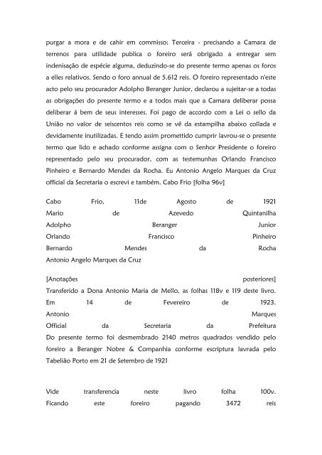 Folha 10 Termo de aforamento que assigna Dª ... - Paleografia