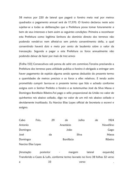 Folha 10 Termo de aforamento que assigna Dª ... - Paleografia