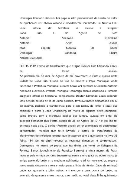 Folha 10 Termo de aforamento que assigna Dª ... - Paleografia