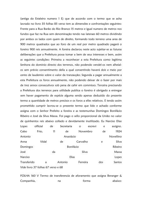 Folha 10 Termo de aforamento que assigna Dª ... - Paleografia