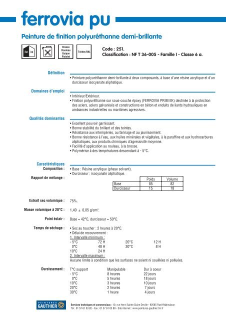 FERROVIA PU - Peintures GAUTHIER