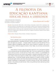 a filosofia da educação kantiana: - Acervo Digital da Unesp