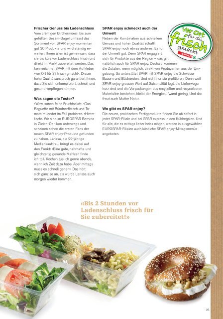 SPAR Schweiz - Magazin 03/13