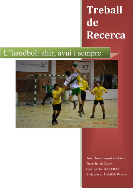 Treball de Recerca - Handbol Bordils