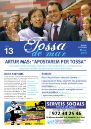 ARTUR MAS: “APOSTAREM PER TOSSA” - Ajuntament de Tossa ...