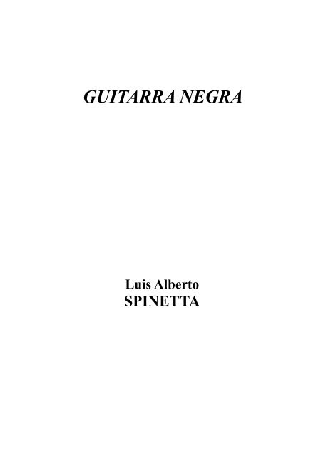 GUITARRA NEGRA - Editorial Ultimo Recurso