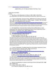 annotated list of publications of dr paul yule - Institut für Ur - Uni.hd.de