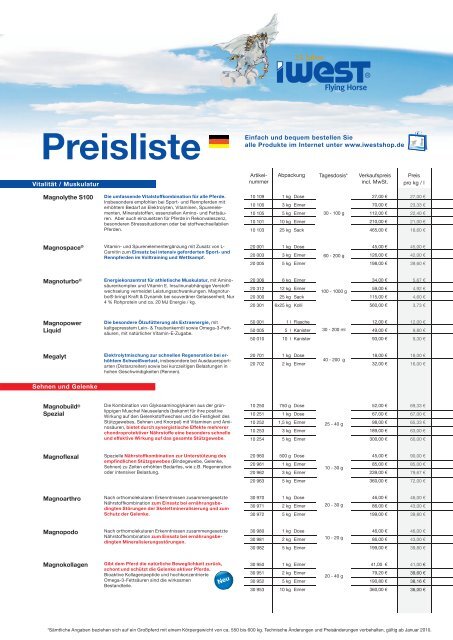 Preisliste (PDF) - iWEST