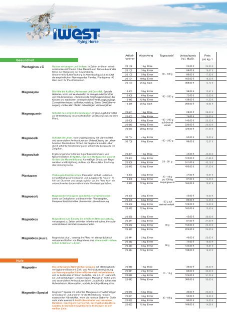 Preisliste (PDF) - iWEST