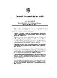 Consell General de les Valls - Consell General d'Andorra