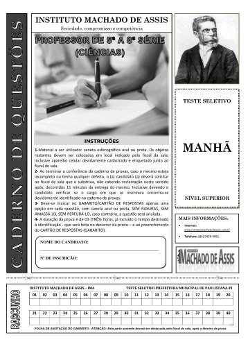 MANHÃ - Instituto Machado de Assis