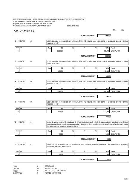 Amidaments (PDF) - Parc Científic de Barcelona