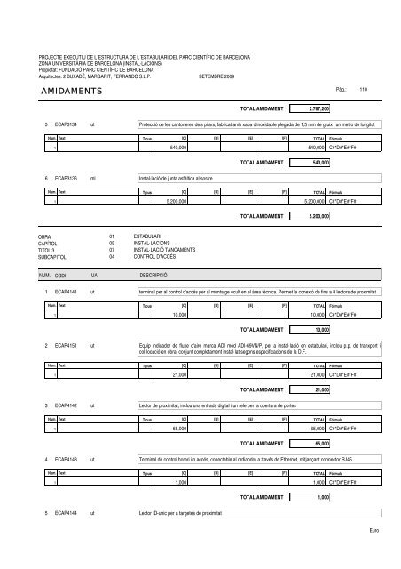 Amidaments (PDF) - Parc Científic de Barcelona