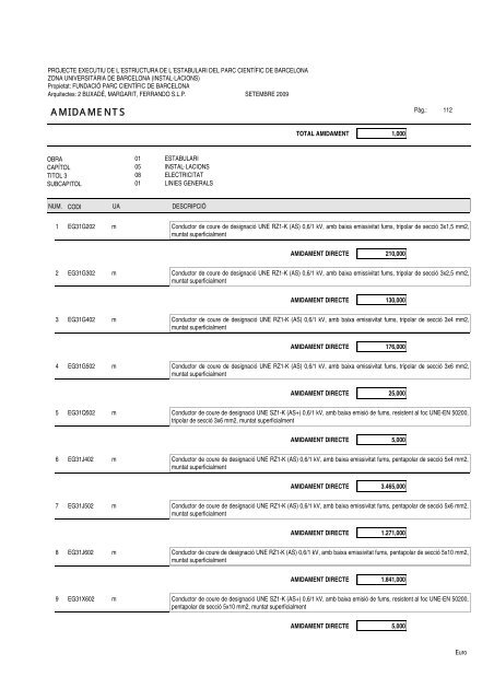 Amidaments (PDF) - Parc Científic de Barcelona