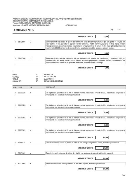 Amidaments (PDF) - Parc Científic de Barcelona