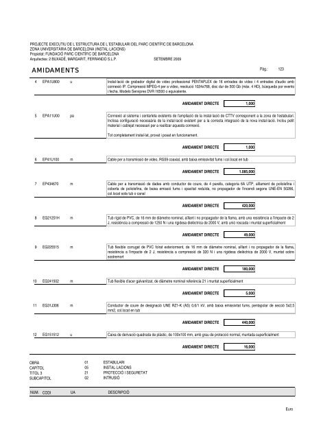 Amidaments (PDF) - Parc Científic de Barcelona