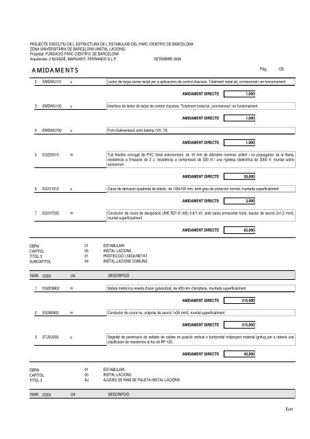 Amidaments (PDF) - Parc Científic de Barcelona