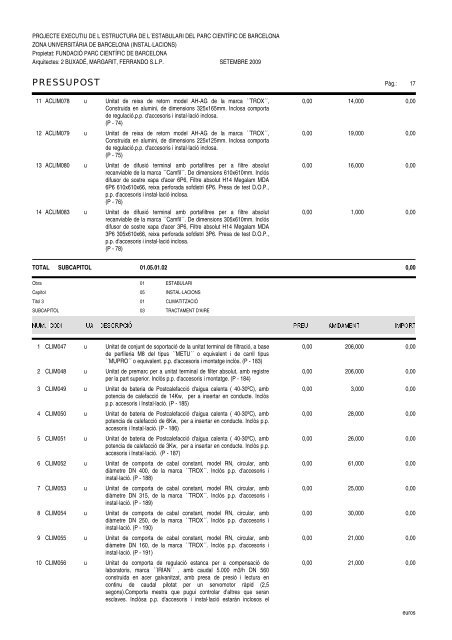 Amidaments (PDF) - Parc Científic de Barcelona