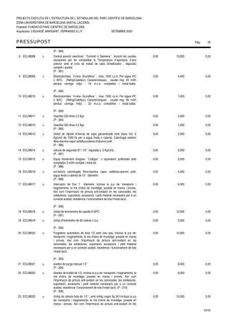 Amidaments (PDF) - Parc Científic de Barcelona