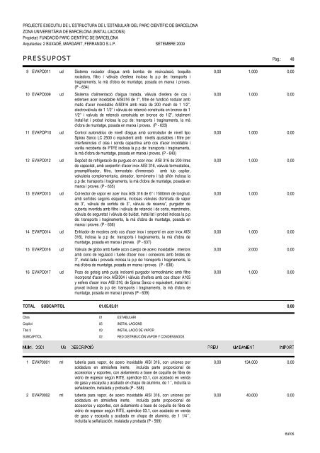 Amidaments (PDF) - Parc Científic de Barcelona