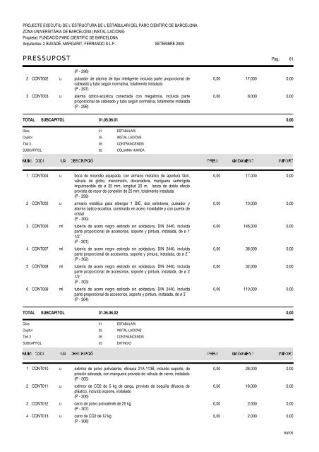 Amidaments (PDF) - Parc Científic de Barcelona