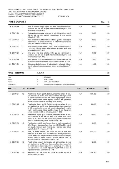 Amidaments (PDF) - Parc Científic de Barcelona