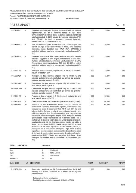 Amidaments (PDF) - Parc Científic de Barcelona