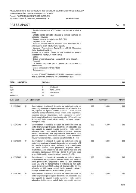 Amidaments (PDF) - Parc Científic de Barcelona