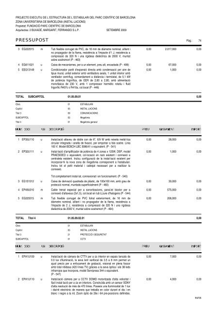 Amidaments (PDF) - Parc Científic de Barcelona