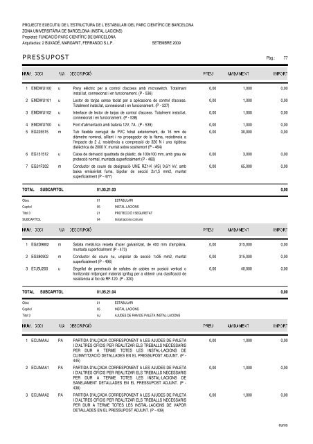 Amidaments (PDF) - Parc Científic de Barcelona