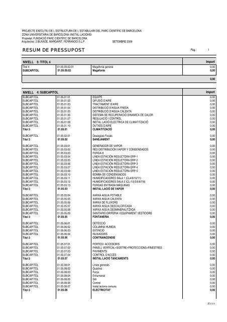 Amidaments (PDF) - Parc Científic de Barcelona