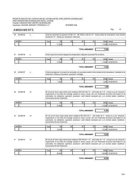 Amidaments (PDF) - Parc Científic de Barcelona