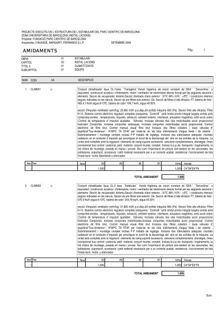 Amidaments (PDF) - Parc Científic de Barcelona