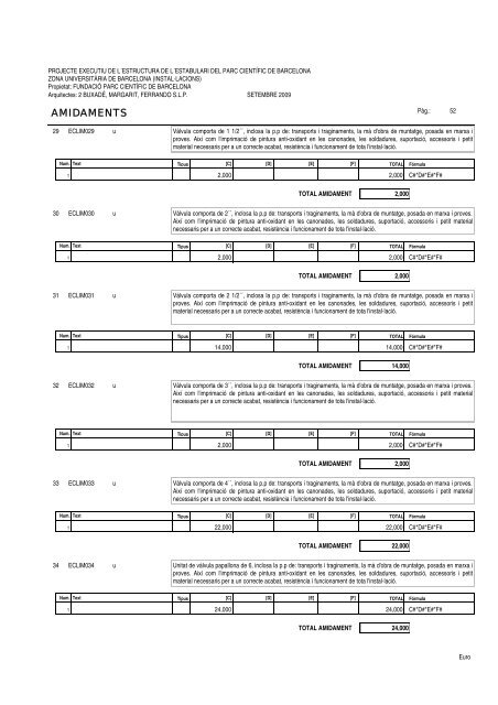 Amidaments (PDF) - Parc Científic de Barcelona