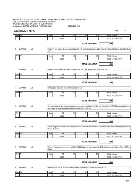 Amidaments (PDF) - Parc Científic de Barcelona