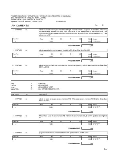 Amidaments (PDF) - Parc Científic de Barcelona