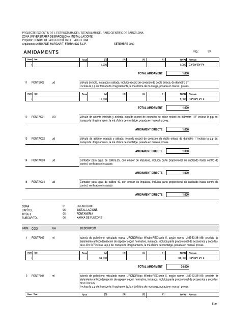 Amidaments (PDF) - Parc Científic de Barcelona