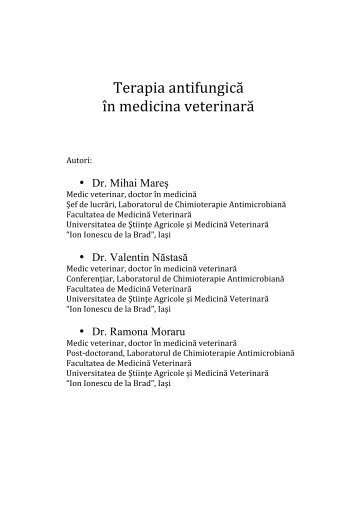 Terapia antifungică în medicina veterinară - Societatea Română de ...