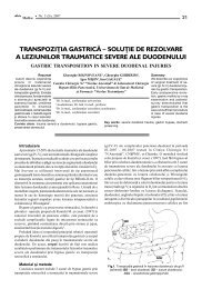 soluþie de rezolvare a leziunilor traumatice severe ale ... - Arta Medica