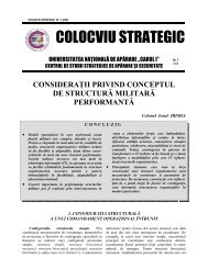 COLOCVIU STRATEGIC Nr. 7, 2009 - Centrul de Studii Strategice ...